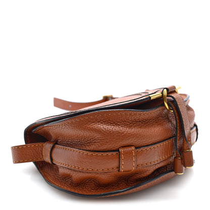 Calfskin Mini Marcie Round Crossbody Bag Tan