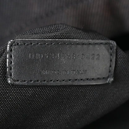 Canvas Signature Embroidered City Backpack Black