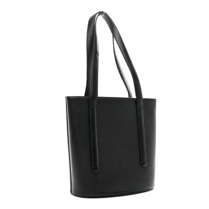 Saffiano Studded Mini Tote Bag Black