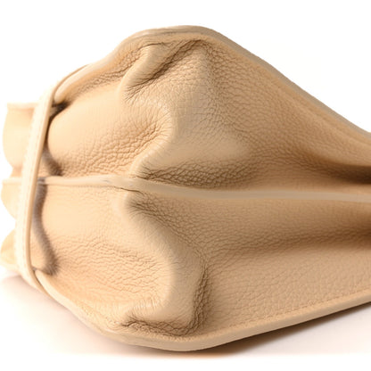 Shiny Grained Calfskin Medium Aby Day Shoulder Bag Blondie Beige