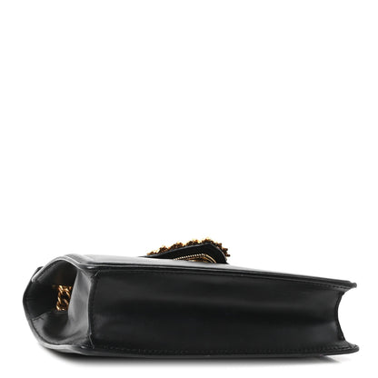 Smooth Calfskin Medium Devotion Crossbody Bag Black