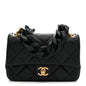 Caviar Quilted Funky Match Mini Flap Black