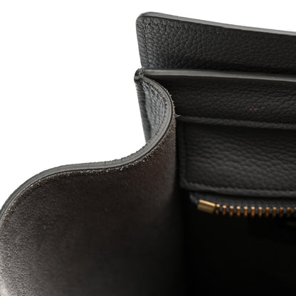 Baby Drummed Calfskin Micro Luggage Kohl