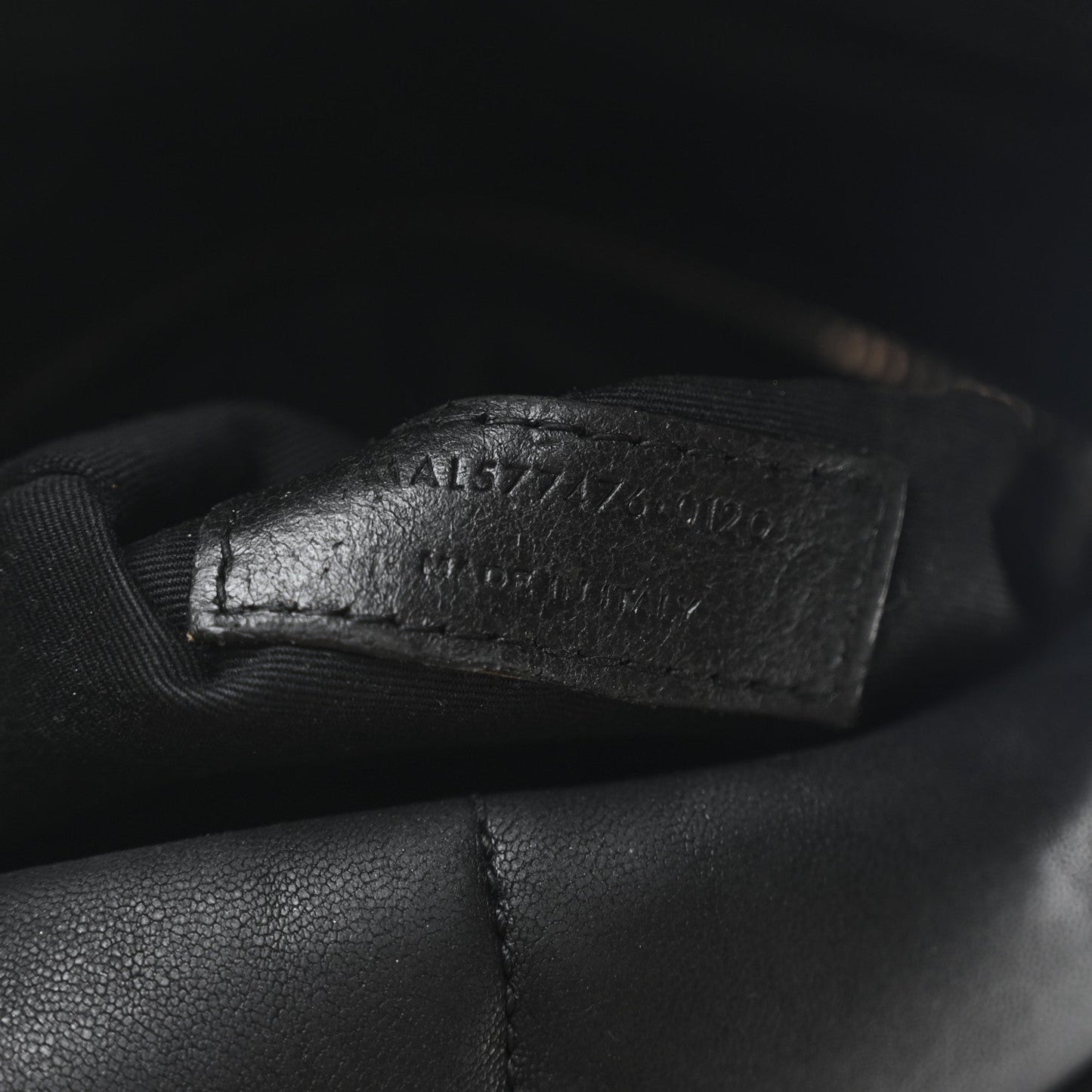 Lambskin Quilted Small Loulou Puffer Monogram Chain Satchel Black