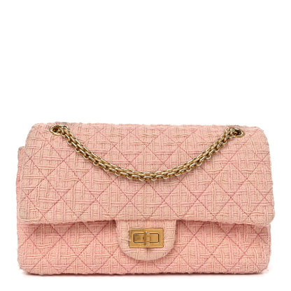 Wool Tweed Quilted 2.55 Reissue 225 Flap Light Pink