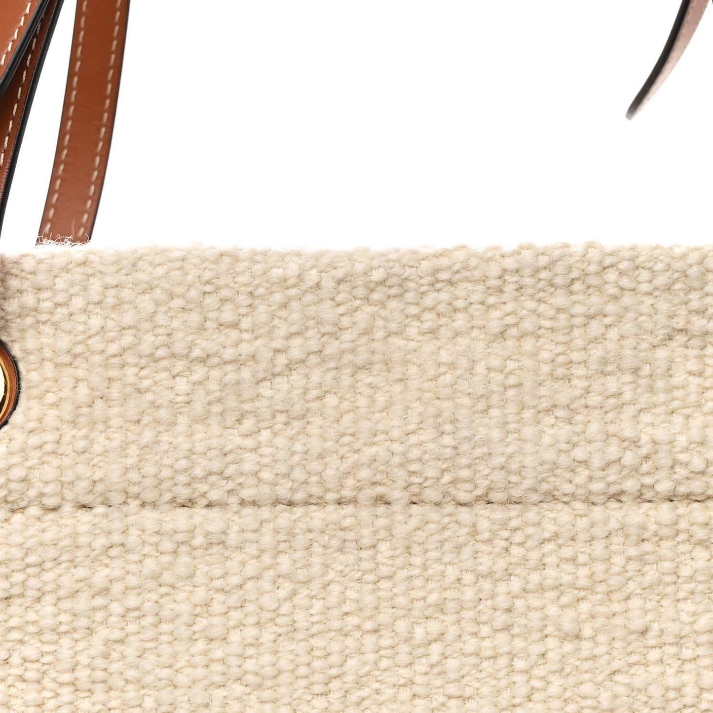 Plein Soleil Textile Calfskin Horizontal Cabas Cream Red