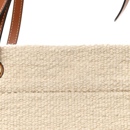 Plein Soleil Textile Calfskin Horizontal Cabas Cream Red
