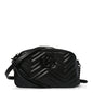 Calfskin Matelasse Monochrome Small GG Marmont Chain Shoulder Bag Black
