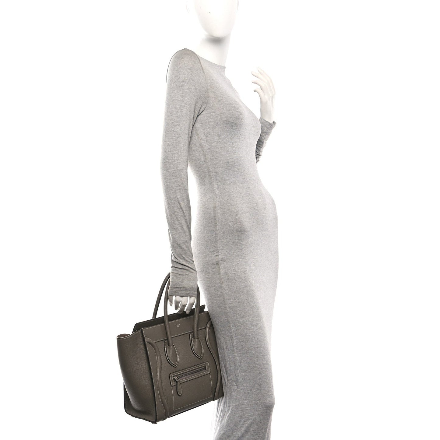Drummed Calfskin Micro Luggage Souris
