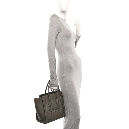 Drummed Calfskin Micro Luggage Souris