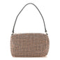 Mesh Crystal Rhinestone Mini Heiress Pouch Faded Neon Orange