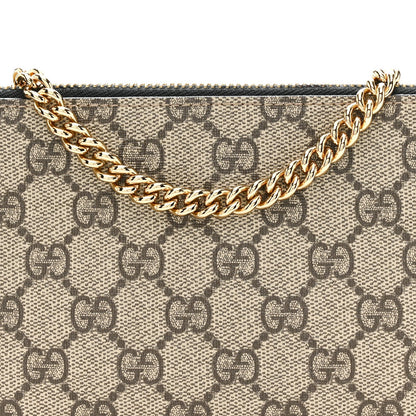 GG Supreme Monogram Wrist Wallet Black