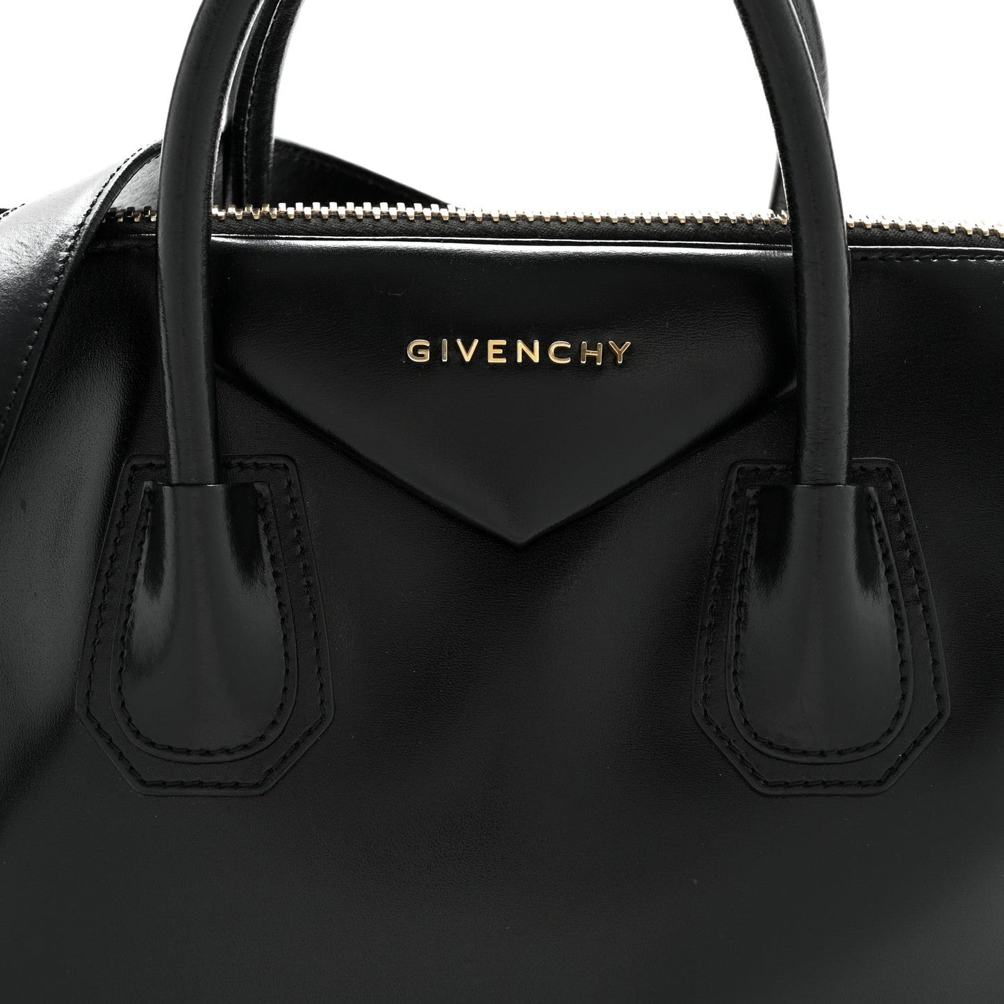 Shiny Lord Calfskin Medium Antigona Black