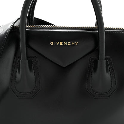 Shiny Lord Calfskin Medium Antigona Black