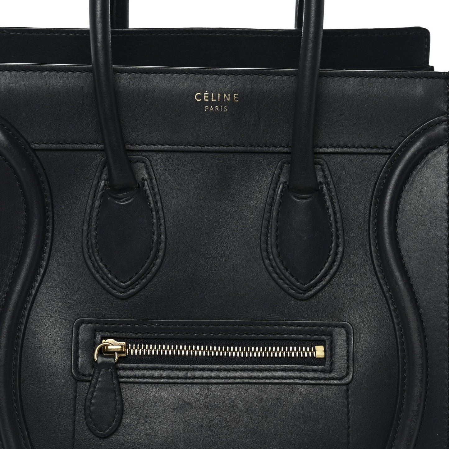 Smooth Calfskin Micro Luggage Navy Blue