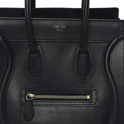 Smooth Calfskin Micro Luggage Navy Blue