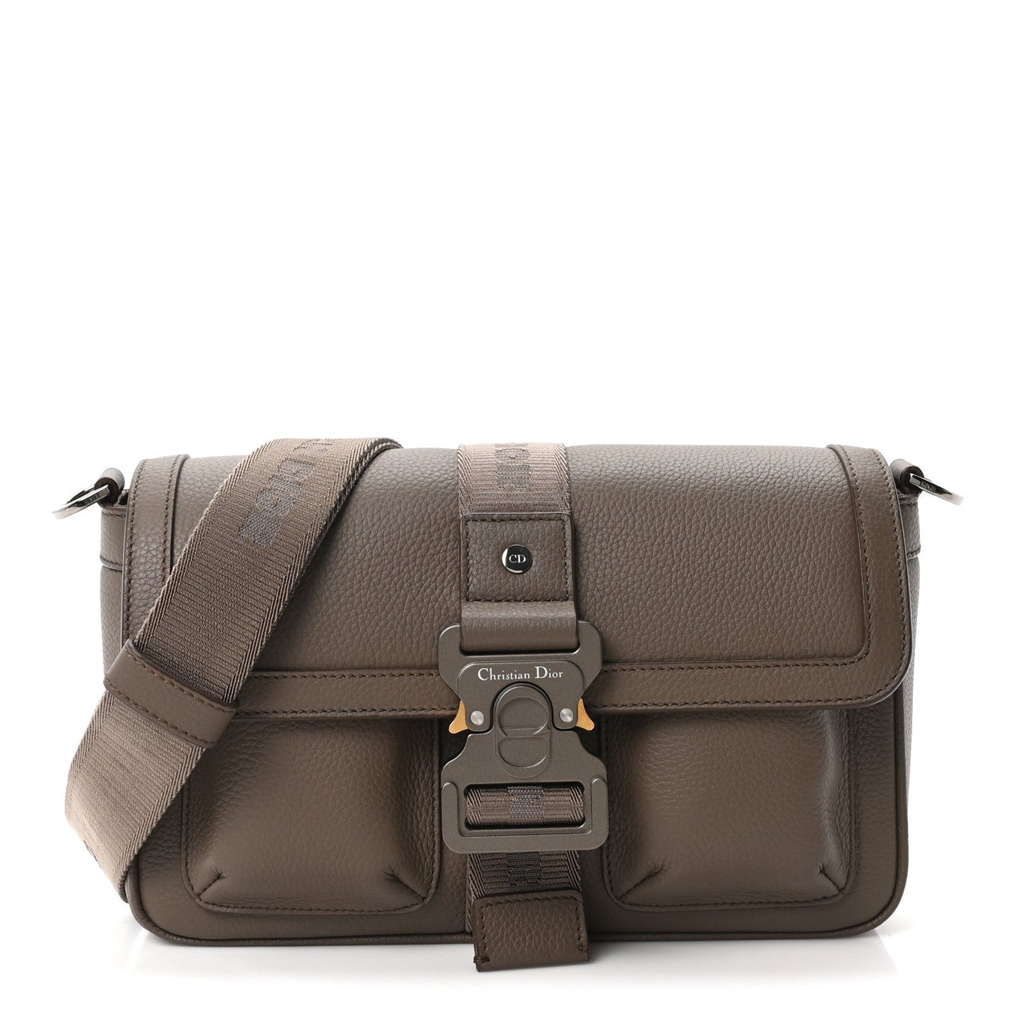 Grained Calfskin Hit The Road Bag Brown