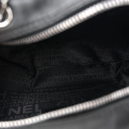 Lambskin Lax Small Tassel Shoulder Bag Black