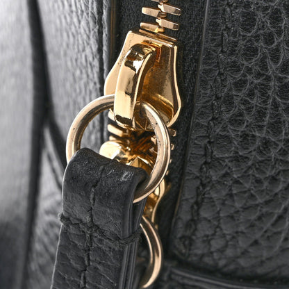 Pebbled Calfskin Soho Chain Backpack Black