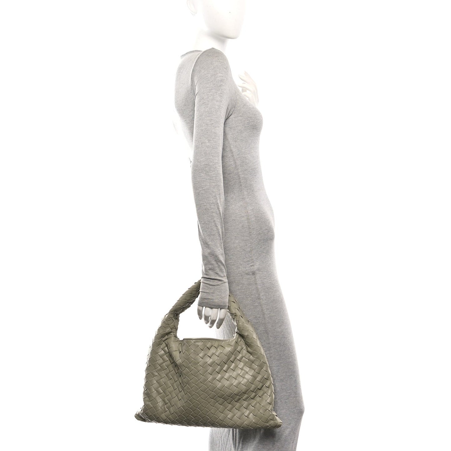 Calfskin Intrecciato Small Hop Travertine