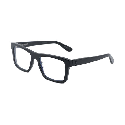 Saint Laurent Eyeglasses Rectangle Full Rim, Black Frame and Clear Demo Lenses Lens SLM10005