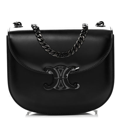 Calfskin Besace Clea Chain Triomphe Black