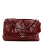 Glazed Calfskin Twisted Maxi Flap Red