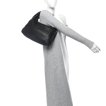 Nappa Intrecciato Medium Veneta Hobo Black