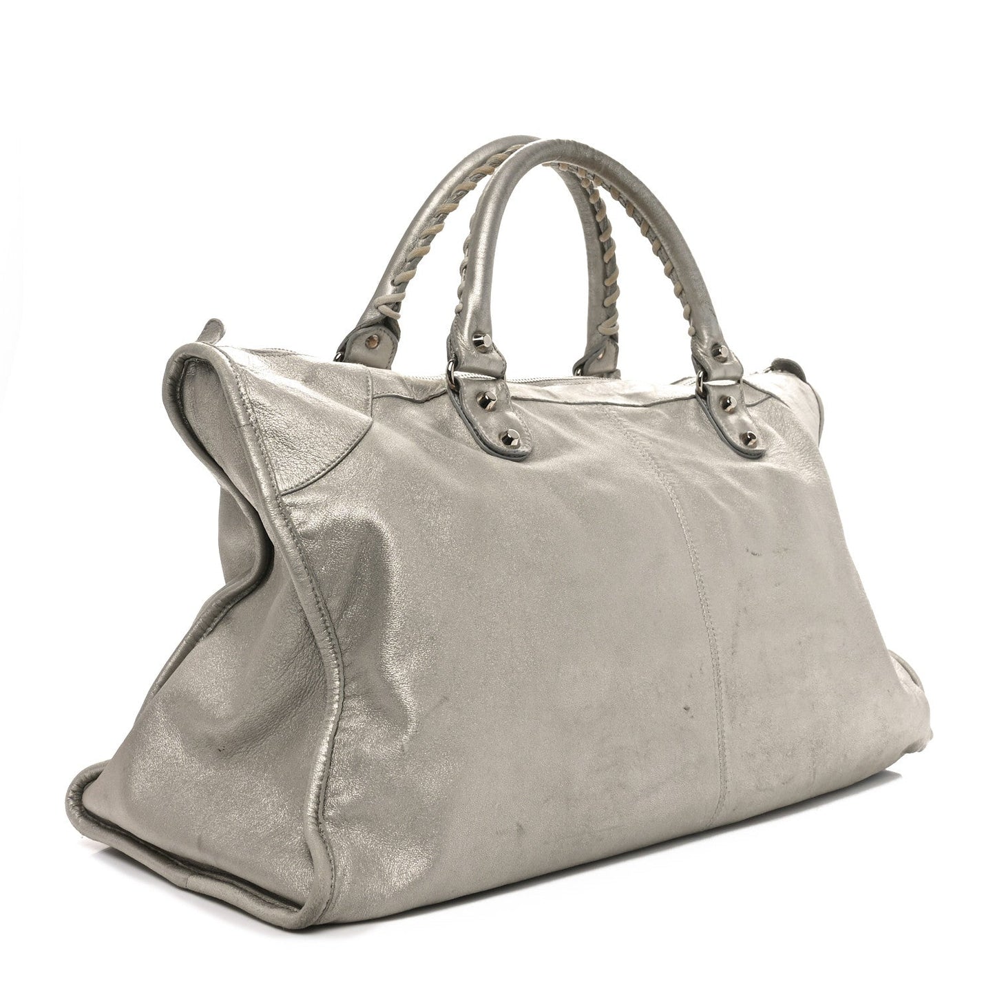 Metallic Agneau Classic Palladium Hardware Work Argent