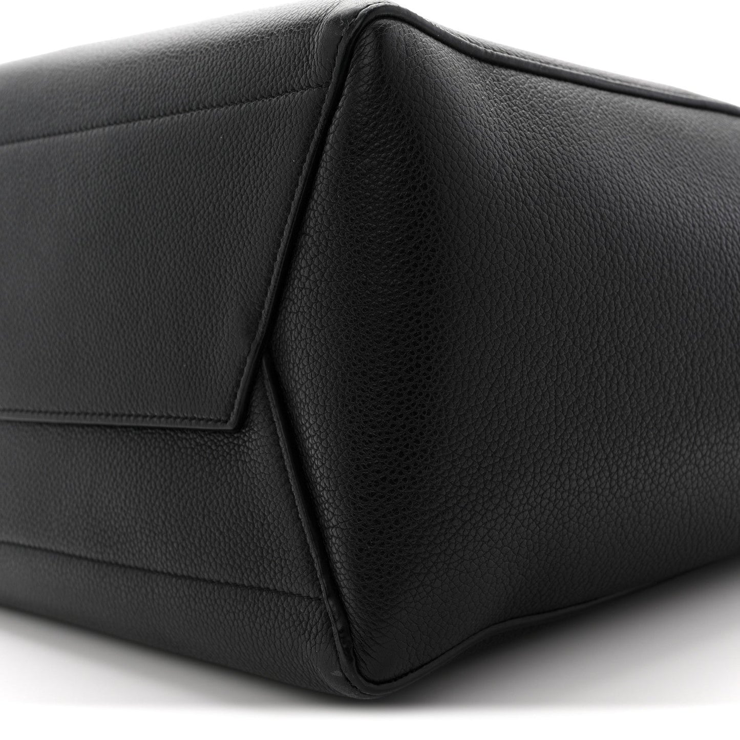 Soft Grained Calfskin Sangle Bucket Bag Black