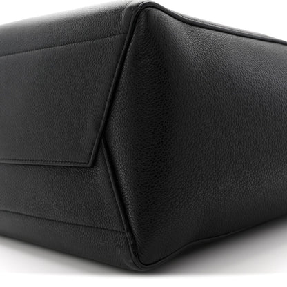 Soft Grained Calfskin Sangle Bucket Bag Black