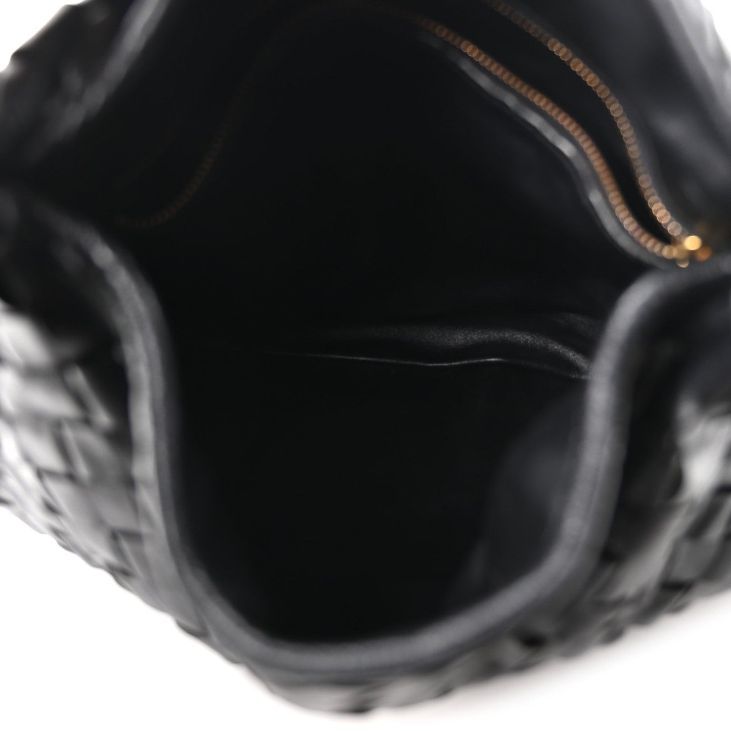 Calfskin Intrecciato Small Hop Black