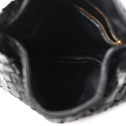 Calfskin Intrecciato Small Hop Black