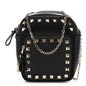 Calfskin Rockstud Crossbody Black