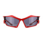 Givenchy Sunglasses Geometric Full Rim, White Frame and Smoke Mirror Lens GV40049U21C