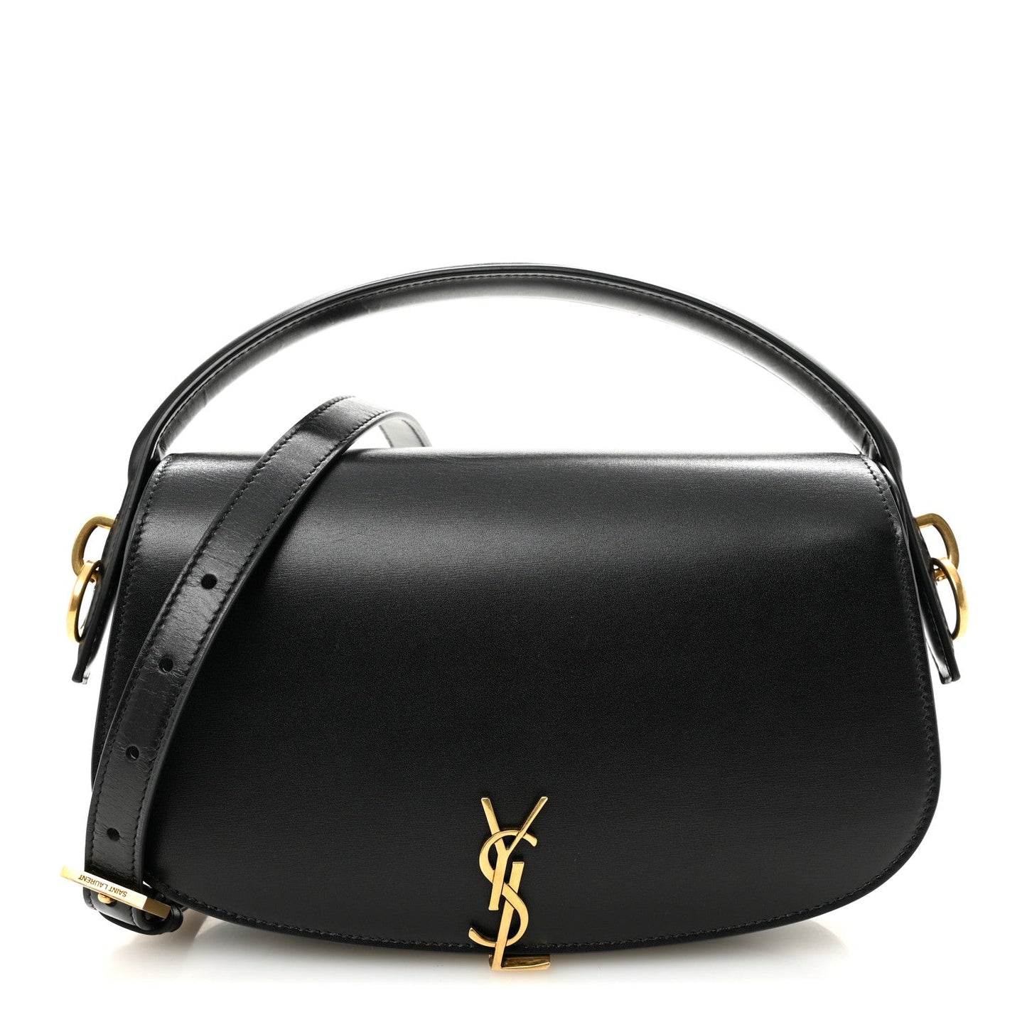 Box Calfskin Voltaire Top Handle Crossbody Bag Black