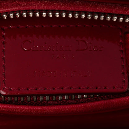 Patent Cannage Medium Lady Dior Red