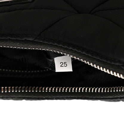 Re-Nylon Triangle Padded Patchwork Shoulder Bag Black
