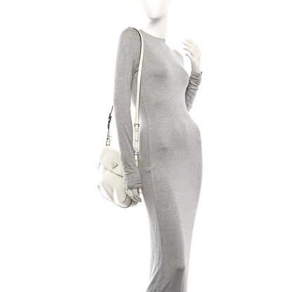 Spazzolato Cleo Flap Adjustable Strap Shoulder Bag  White