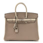 Togo Horseshoe Birkin 25 Gris Tourterelle Beton
