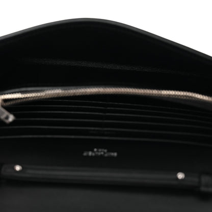 Glazed Calfskin Cassandre Wallet On Chain WOC Black