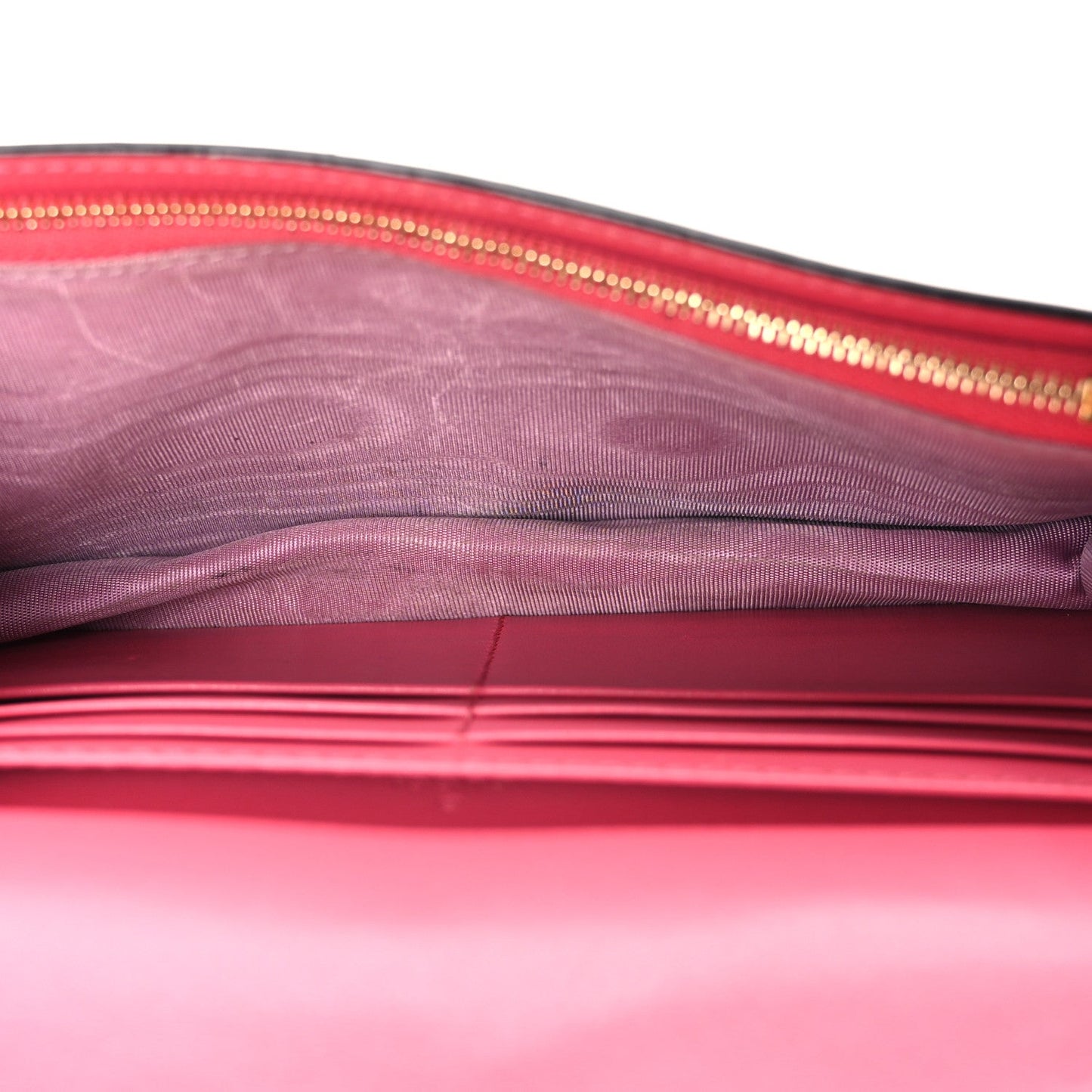 Calfskin GG Matelasse Chain Wallet Rhodamine Pink