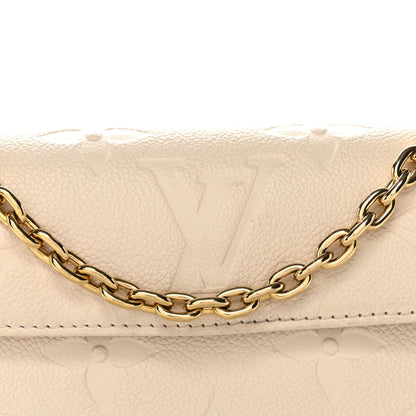 Empreinte Monogram Giant Ivy Wallet On Chain Cream