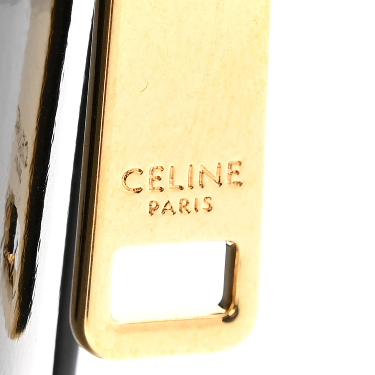 Patent Calfskin Triomphe Mini Vanity Case Black