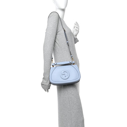 Roxy Calfskin Medium Blondie Top Handle Bag Cloudy Blue