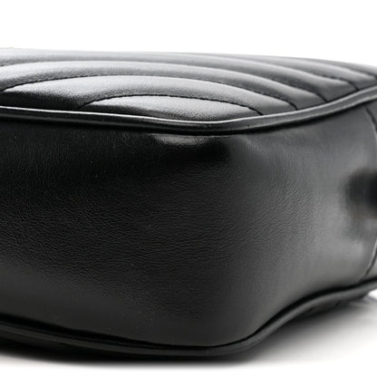 Calfskin Matelasse Monogram Lou Camera Bag Black