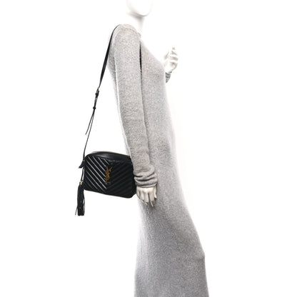 Calfskin Matelasse Monogram Lou Camera Bag Black