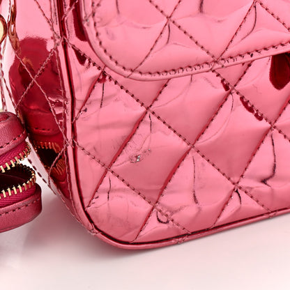 Mirror Calfskin Metallic Calfskin Quilted Hollywood Boulevard Backpack Pink