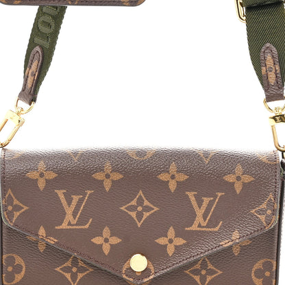 Monogram Felicie Strap & Go Kaki