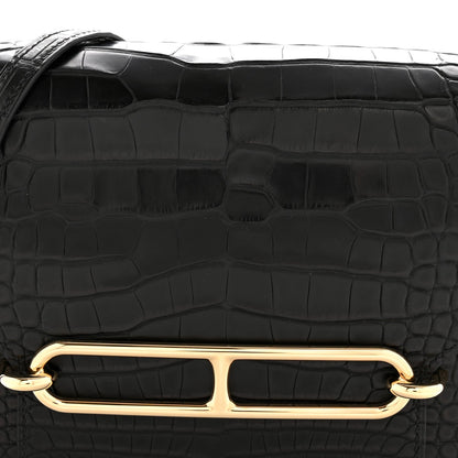 Matte Alligator Mini Sac Roulis Black